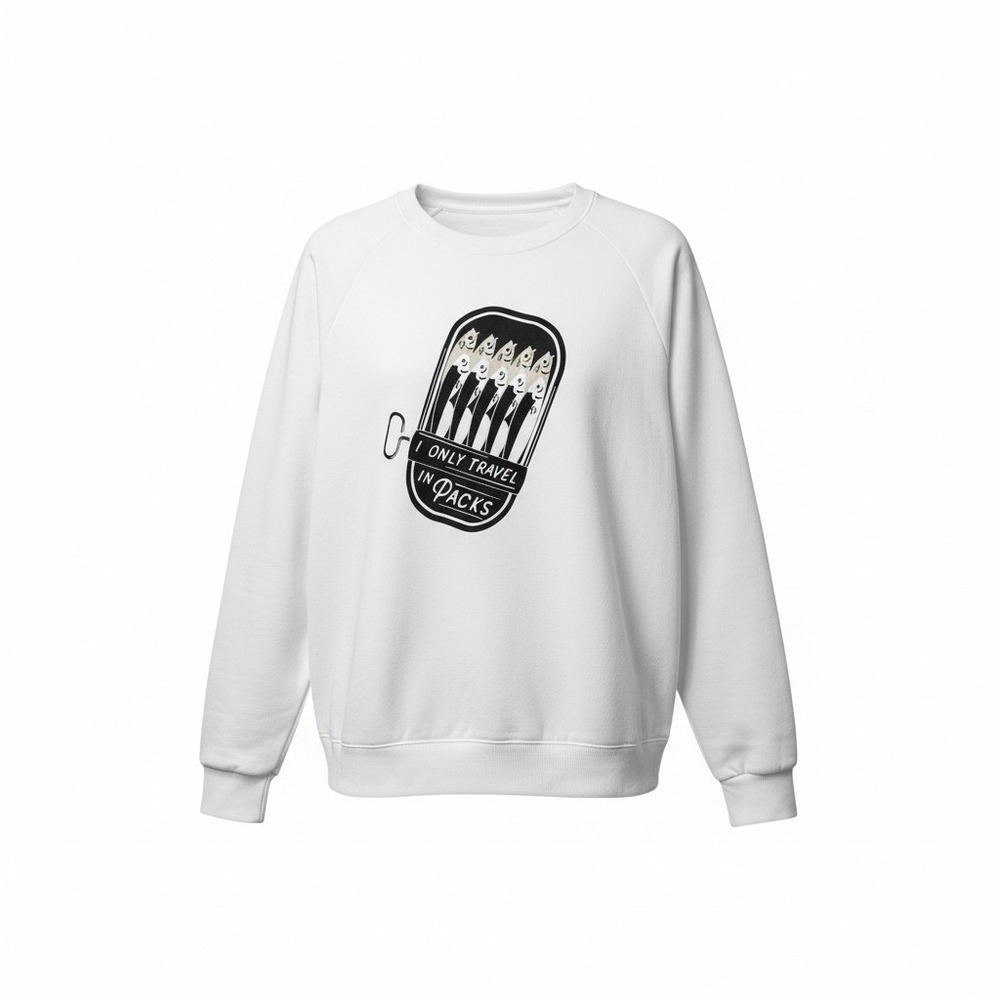 The Cuddle Collab "I Only Travel‎ in Packs" Graphic Sweatshirt – Size L – NWT